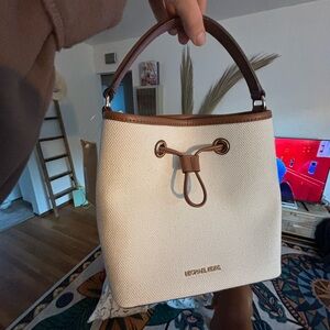 Michael Kors Tan and Cream Shoulder Bag